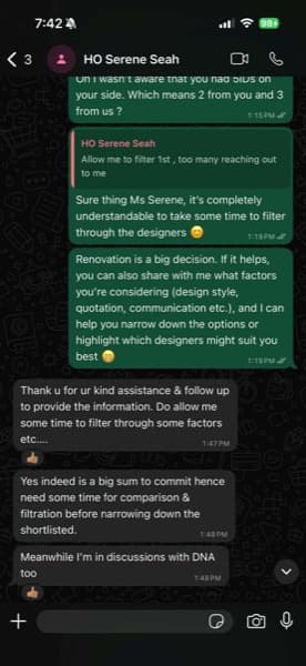 Serene Seah — filtering designers, in talks with DNA