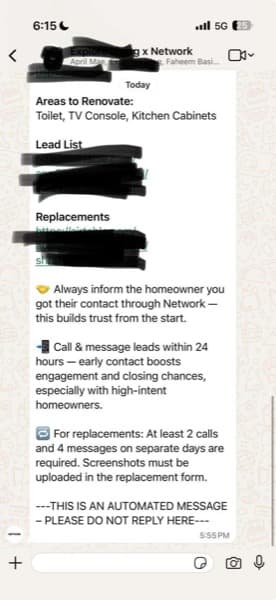 Automated lead card with HO contacting tips