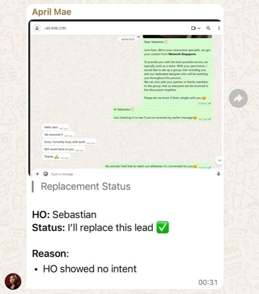April Mae reviews HO Sebastian — replacing lead